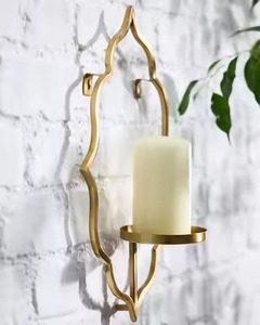 Candelabro de Pared de Hierro para Hotel, Soporte Decorativo de Pared para Velas, Adorno Interior de Lujo - Product Image 4