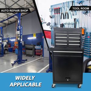 Carrello Portautensili a 5 Cassetti con Ruote, Imballaggio Rinforzato, Cassetta degli Attrezzi in Metallo per Garage, Parte Superiore Staccabile, Armadietto Portaoggetti - Product Image 3