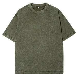 T-shirt délavé style streetwear, tendance mode, en coton doux - Product Image 1