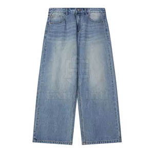 Pantalones vaqueros holgados de marca privada para hombre en venta, pantalones vaqueros de color liso para hombre, pantalones vaqueros con bolsillos personalizados. - Product Image 1