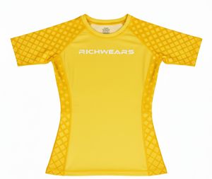 Rashguard de compresión de manga corta para mujer, de secado rápido y transpirable, para BJJ No-Gi, MMA, natación, surf y combate. - Product Image 3