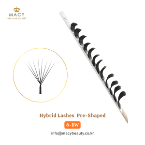 Cils hybrides préformés 8-DW DIY Lash MACY BEAUTY KOREA Extensions de cils de qualité supérieure Vente en gros Cils personnalisés Marque privée - Product Image 3