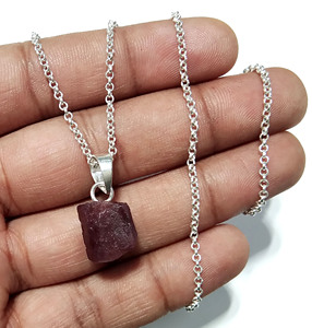 Natural Raw Amethyst <b>Pendant</b> 925 Sterling Silver Handmade Rough Gemstone Third Party Certified Bezel Set KGN SILVER Necklace - Product Image 5