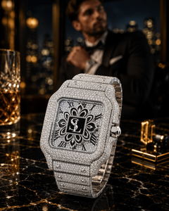 Montre en alliage de quartz et diamant de 43 mm pour homme, avec cadran en verre - Montre élégante et tendance en provenance d'Inde, directement de l'usine - Product Image 6