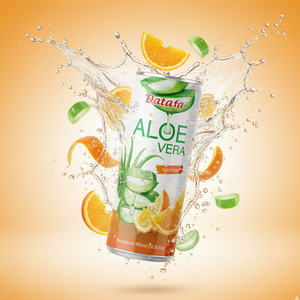 Jugo de Aloe Vera en Lata de 330 ml de Alta Calidad al por Mayor, Sabor Naranja, Vietnam OEM, Muestra Gratis, Diseño de Jugo de Frutas y Vegetales - Product Image 1