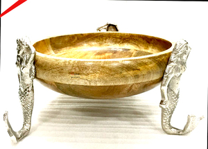 Bol à salade de grande taille de qualité supérieure avec base en métal, bol à mélanger classique pour la restauration hôtelière - Product Image 4