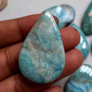 Cabujón de Larimar Natural, Gran Gema Azul para Joyería, Cristal Curativo Hecho a Mano, Regalo - Product Image 4