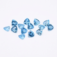 Topaze bleue naturelle de qualité AAA en vrac, taille triligne 4mm 5mm, pureté VVS, pour la joaillerie