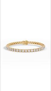 Elegante Pulsera de Tenis con Diamantes Cultivados en Laboratorio de Corte Redondo de 7 Pulgadas, Oro de 14K, Venta al por Mayor, Fabricante OEM, Joyería Fina Personalizada - Product Image 5