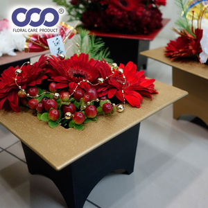 Maceta Cuadrada Floral de 5 Colores: Negro, Rojo, Dorado, Plateado y Morado, de Plástico, Apta para Hoteles, Hogares, Jardinería y Decoración de Bodas - Product Image 1