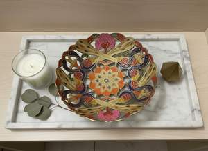 Cuenco Decorativo Tradicional de Latón con Diseño de Pavo Real y Trabajo Minakari Pintado a Mano, Elegante Centro de Mesa - Product Image 4