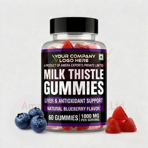 Milk Thistle Gummies Supplement Natural Blueberry Flavor Liver Support Herbal Gummies Private Label - Product Image 3