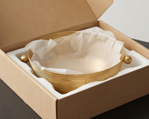 Bol en métal doré de qualité supérieure avec design en corde et poignées en forme de boule, fait main pour servir les aliments, style glamour, accent décoratif pour la maison - Product Image 6