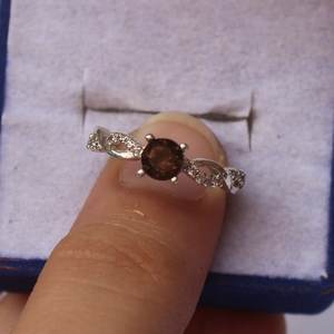 Natural Smoky <b>Quartz</b> <b>Ring</b> Sterling Silver Brown Gemstone Engagement Promise <b>Ring</b> Gift For Her Jewelry - Product Image 4