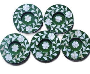 Handcrafted Luxury Eco-Friendly Mother Pearl Inlay Coaster <b>Square</b> Shape Home Office Hotels Restaurants Decorative Tableware - Product Image 5