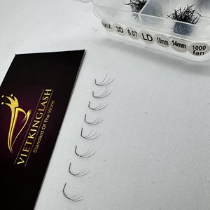 Extensiones de Pestañas Premade Personalizadas, Abanicos Sueltos 3D LD Curl, Longitud Mixta, Base Estrecha y Delgada, Pelo Sintético - Product Image 1