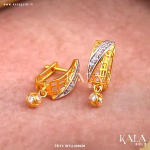 Pendientes Bali Fancy de oro de 18 quilates para mujer Diseño tradicional y elegante - Product Image 3