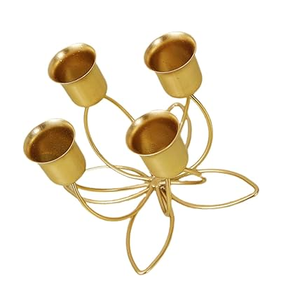 Porte-bougie en laiton de qualité supérieure pour mariage, événement festif, support à bougie moderne et luxueux en métal pour la décoration de la maison, décoration de table - Product Image 3