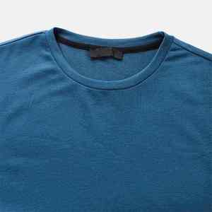 T-shirt pour homme respirant et à séchage rapide, 100 % coton, 180 grammes, col rond, manches courtes, athlétique, devant en tissu tricoté écologique, coupe classique - Product Image 3
