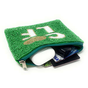 Monedero con Cuentas del Zodiaco Leo, Hecho a Mano, Bordado, Astrología, Bolso Tipo Clutch Unisex, Moderno, Boutique, Regalo, con Cierre, Ecológico - Product Image 6