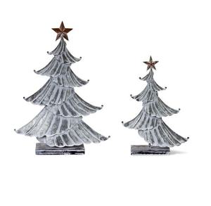 Galvanizado Blanco Lavado Decoración para el hogar Festival de Navidad Usado Granja Árbol de Navidad con soporte - Product Image 1