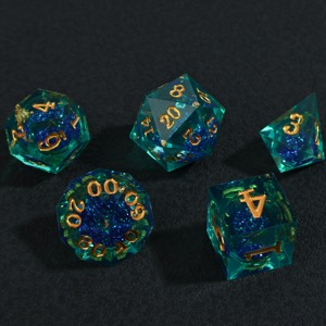 Jeu de dés en résine ultra-claire de haute qualité, dés polyédriques en résine pour jeux de table professionnels DND, équipement de jeu en gros - Product Image 2