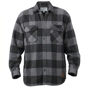 Heavyweight Men’s <b>Sherpa</b> <b>Lined</b> Flannel Shirt <b>Jacket</b> Plaid Waterproof Breathable Outdoor Sportswear Plus Size Printed Custom OEM - Product Image 4