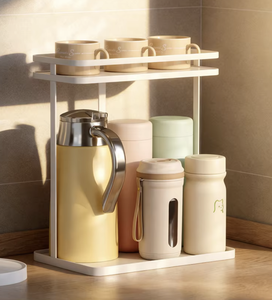 3 Tier Standing Cup Holder Rack Stainless Steel Beverage Cup Storage <b>Shelf</b> Countertop Organizer for Dining <b>Table</b> Kitchen - Product Image 2