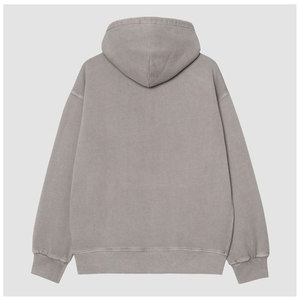Sweat-shirt décontracté pour homme en molleton de coton gris clair à capuche, coupe classique, avec poche avant, idéal pour l'automne - Product Image 4