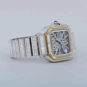 Reloj de Diamantes Moissanite de Claridad VVS, Estilo Antiguo, de Primera Calidad, para Hombre, Edición Limitada, Cuarzo, Lujo, Acero Inoxidable, Envío Gratis - Product Image 2