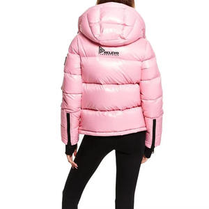 Puffer <b>Jacket</b> Hot Sales OEM Design Custom Logo Hooded <b>Sequined</b> Wool Linen Lining Casual Zipper Front Men Spring - Product Image 3