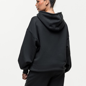 Custom Logo Winter Front High Quality Women Lightweight Casual Workout Sports <b>Top</b> Oversized Gym Sweatshirt Luxury Hoodie - Product Image 4