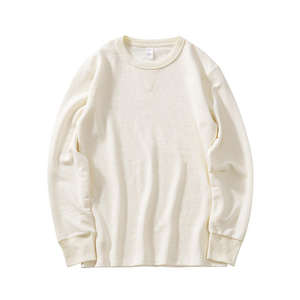 T-shirt thermique en coton à manches longues en tricot gaufré pour homme |   Tissu doux et respectueux de la peau |   Fabrication sur mesure OEM - Product Image 4