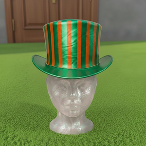 Premium quality custom made Handmade Green Leather Top <b>Hat</b> Purple Trim Steampunk Festival Cosplay <b>Hat</b> - Product Image 3
