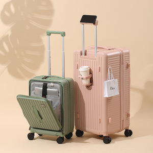 กระเป๋าเดินทางแบบเปิดด้านหน้า ดีไซน์ทันสมัย <span class=keywords><strong>ล้อ</strong></span>ลื่นเงียบ พร้อมที่วางแก้วและที่วางโทรศัพท์ <span class=keywords><strong>ส</strong></span>ำหรับการเดินทางเพื่อธุรกิจ - Product Image 4