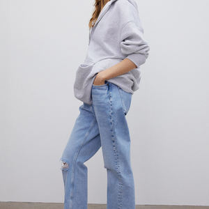 เสื้อฮู้ดผู้หญิงสีขาวลำลอง ผ้าฝ้ายฟลีซ แขนยาว เสื้อฮู้ดผู้หญิงแบบหนา - Product Image 3