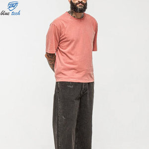 Custom Logo Eco-Friendly High Quality 260GSM Heavy Weight <b>Box</b> Fit 100% Cotton <b>Drop</b> Shoulder Oversized Cropped High Plus Size Men - Product Image 2