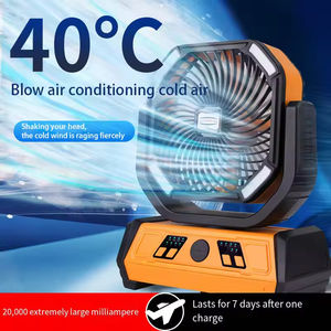 Ventilador de Camping para Exteriores con Energía Solar, Carga USB, Brújula, Luz LED, Batería de 10000mAh, 10W de Potencia, Viento Fuerte, Temporizador, para Pesca - Product Image 2