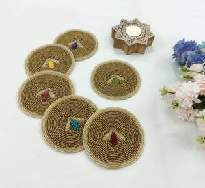Luxury Table Accessory <b>Heat</b>-Resistant Bead Cup <b>Coasters</b> for Housewarming Gifts and Decorative Purpose - Product Image 5