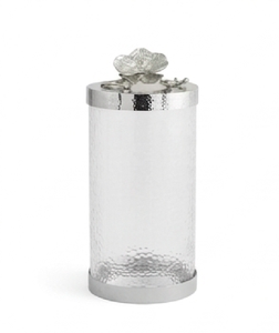 Recipientes de vidrio con tapa de metal, diseño moderno, acabado martillado, para almacenamiento en la cocina y comedor. - Product Image 3