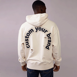 OEM/ODM Custom <b>Men's</b> Hoodies 100% Cotton 500gsm Oversized Hoodie for <b>Men</b> Plus Size Unisex Hoody <b>Pullover</b> Sweatshirt Print Logo - Product Image 3