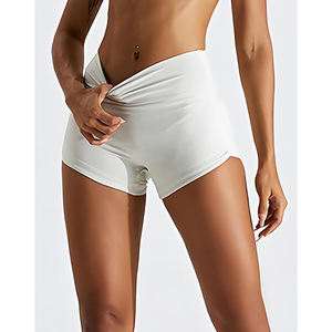 Shorts de fitness taille haute, effet ventre plat, sans coutures, en tissu doux et liftant pour l'exercice et le yoga - Product Image 2