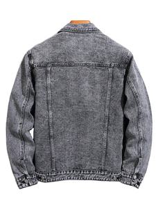 Chaqueta Vaquera Premium de Alta Calidad para Hombre, Estilo Vintage Desgastado, Corte Ajustado, Transpirable, Secado Rápido, Cortavientos para Primavera - Product Image 2