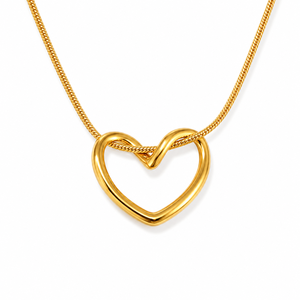 Collier Pendentif Cœur Délicat Plaqué Or Classique en Argent 925 Acier Inoxydable, Bijoux Style Minimaliste Certifié pour Enfants - Product Image 5