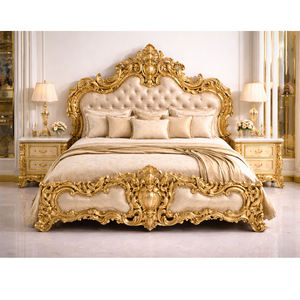 Juego de Muebles de Dormitorio de Estilo Imperial Griego con Acabado Dorado, Juego de Dormitorio Clásico de Alta Gama, Juego de Cama de Madera de Teca Premium, Oferta en EE. UU. - Product Image 1