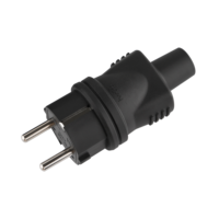 Extension de prise de fournisseur fort couleur personnalisée Ip44 250v 16a Tpe Rewireable Eue Plug avec protection de contact et mise à la terre