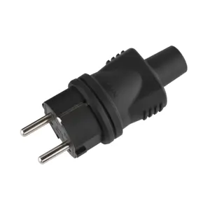 Strong supplier custom color IP44 250v 16A TPE Rewireable EUe plug with contact protection and grounding