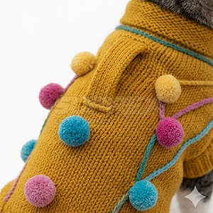 Luxury Wool Cable Knit <b>Dog</b> Cat Pullover Modern Soft Elastic Neckline Eco-Friendly High Quality Winter Pet Clothing 2026 - Product Image 5