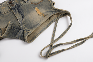 Shorts de mezclilla ultra bajos para mujer, tela vaquera suave y elástica con ajuste contorneado para un estilo veraniego atrevido - Product Image 5