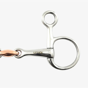Apto Enterprises - Bocado de caballo de acero inoxidable con anillo suelto y boquilla de cobre de 5.5in/14CM - Product Image 5